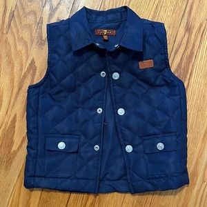 7 for all mankind 18 months blue quilted vest
